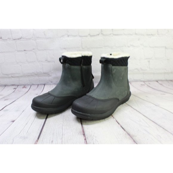 NWT! LL Bean Black Leather Waterproof Storm Chaser Boots 5, Zip 9.5 M - Picture 2 of 9